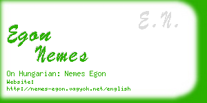 egon nemes business card
